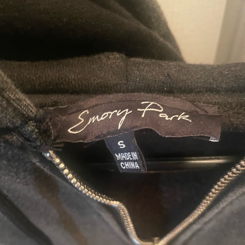 Emory Park Black Casual Hoodie - Picture 3 of 3